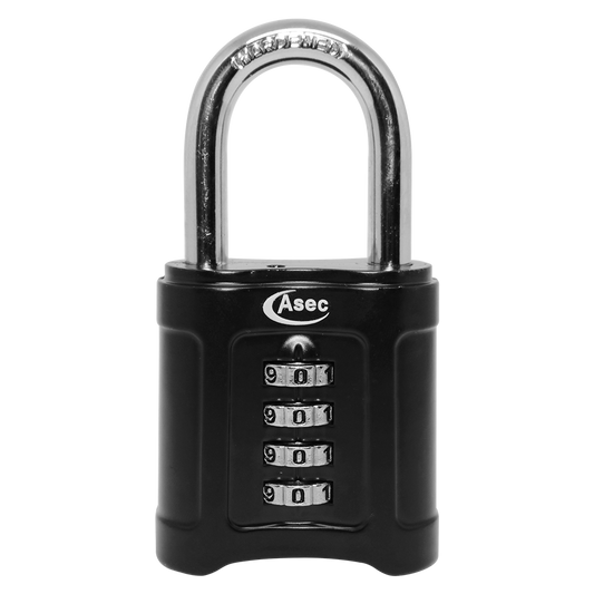 ASEC Open Shackle Combination Padlock - 55mm 4-Digit Open Shackle