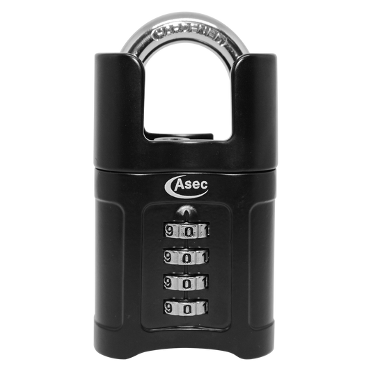 ASEC Closed Shackle Combination Padlock - 55mm 4-Digit Closed Shackle