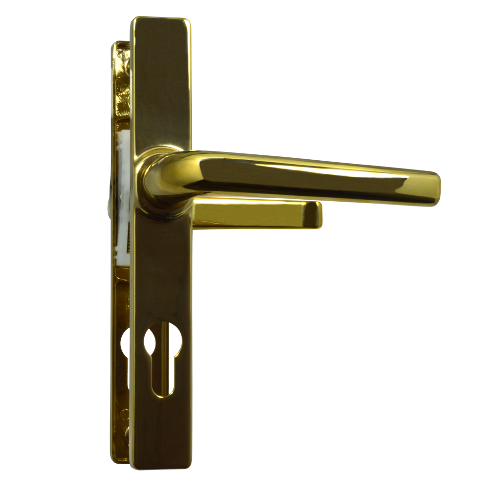 ASEC 70 Lever/Lever Door Furniture To Suit Ferco - 205mm Backplate - Gold