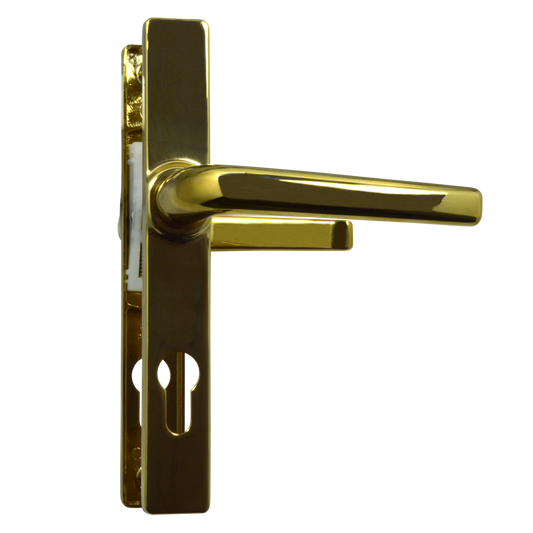ASEC 70 Lever/Lever Door Furniture To Suit Ferco - 205mm Backplate - Gold