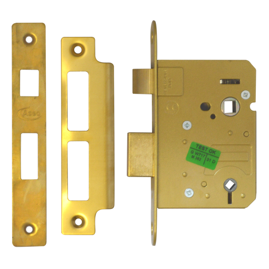 ASEC Mortice Bathroom Lock - 76mm PB Bagged