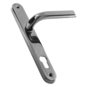 ASEC 85 Lever/Lever UPVC Furniture - 242mm Backplate - Silver