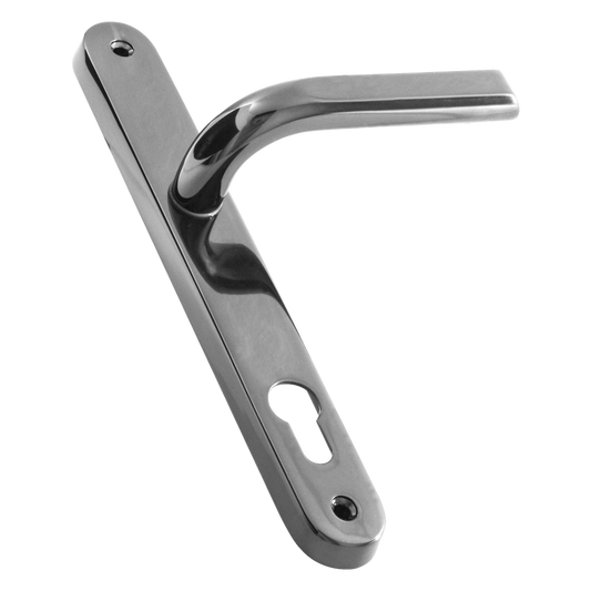 ASEC 85 Lever/Lever UPVC Furniture - 242mm Backplate - Silver