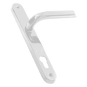 ASEC 85 Lever/Lever UPVC Furniture - 242mm Backplate - White