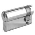 ASEC 6-Pin Euro Half Cylinder - 50mm (40/10) KD NP Visi
