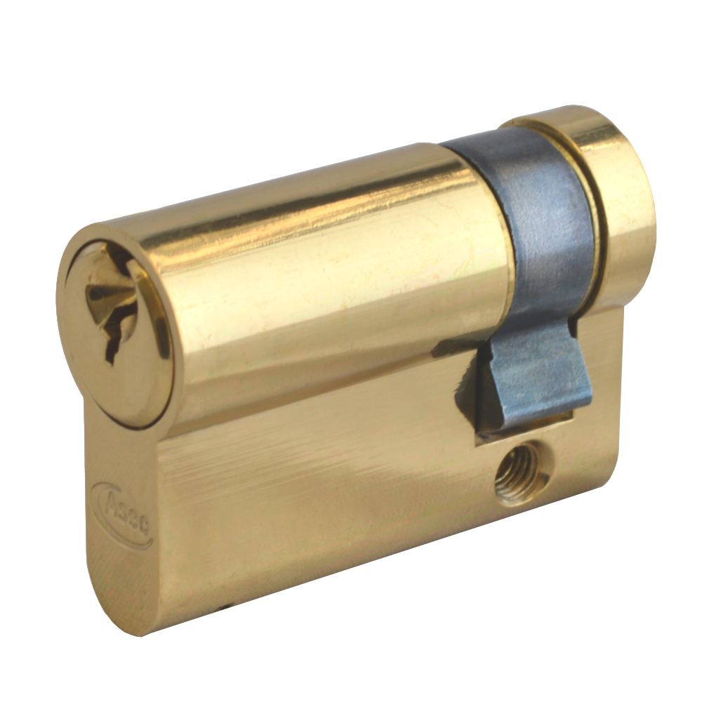 ASEC 5-Pin Euro Half Cylinder - 45mm (35/10) KD PB Visi