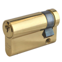 ASEC 5-Pin Euro Half Cylinder - 50mm (40/10) KD PB Visi