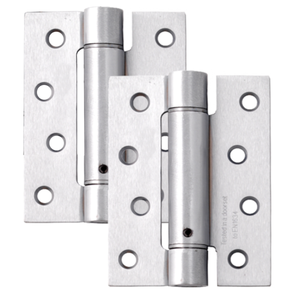 ASEC Spring Hinge - Pair - Satin Chrome (Pair)