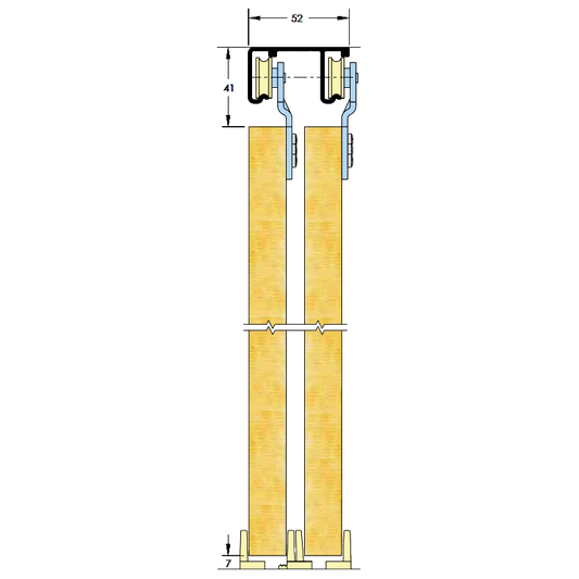 ASEC Sliding Wardrobe Double Gear - Up to 1800mm