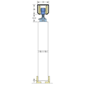 ASEC Single Run Sliding Door Gear - 3000mm Up to 60Kg