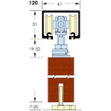 ASEC Single Run Sliding Door Gear - 3000mm Up to 120Kg