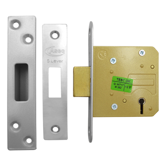 ASEC 5 Lever Deadlock - 64mm SS KD Visi