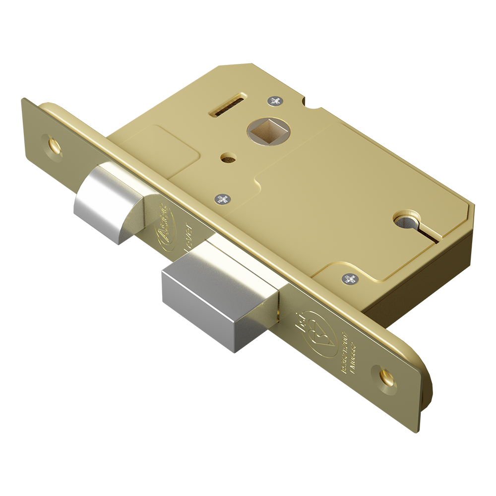 ASEC BS 5 Lever British Standard Sashlock - 64mm PB KD Boxed