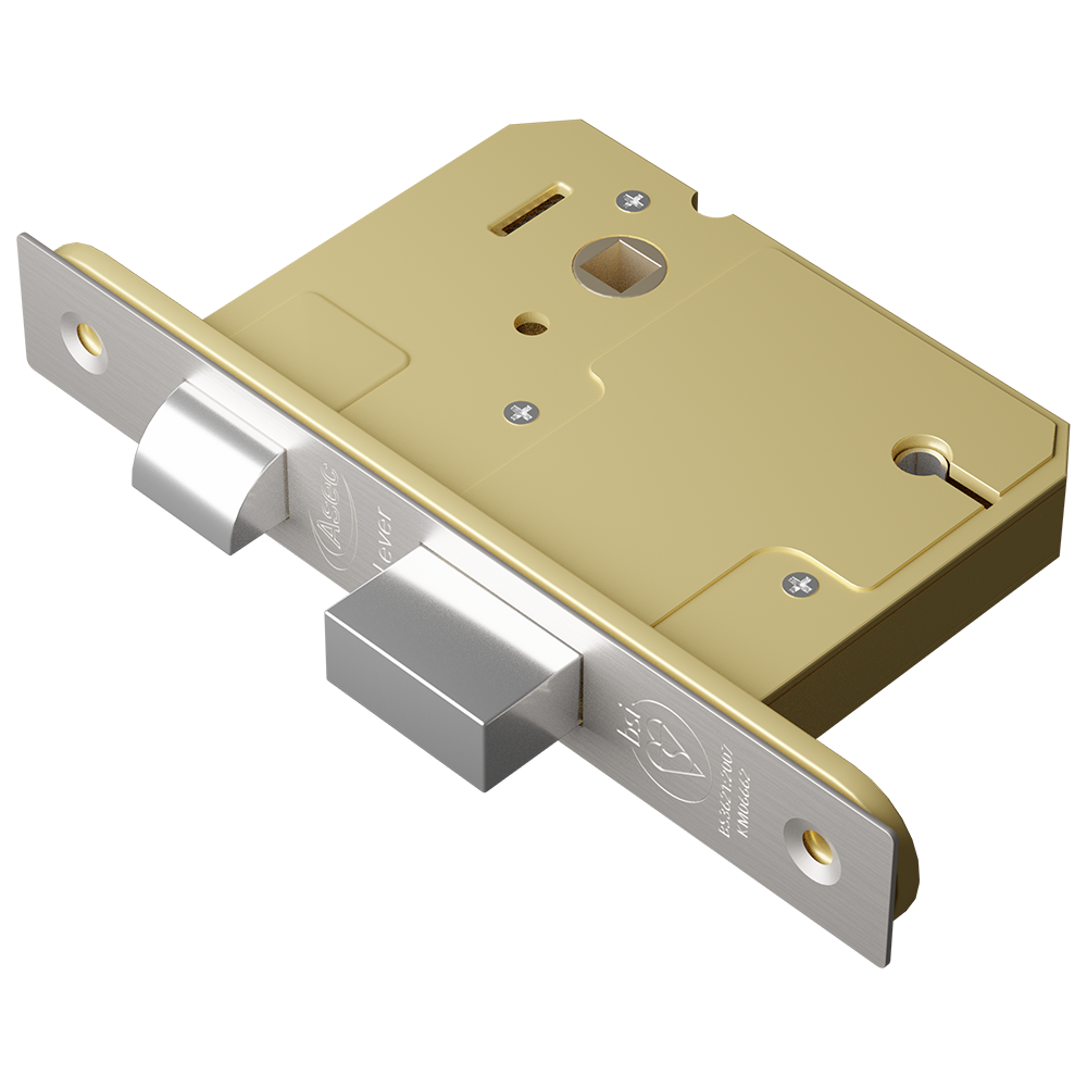 ASEC BS 5 Lever British Standard Sashlock - 76mm SS KD Boxed