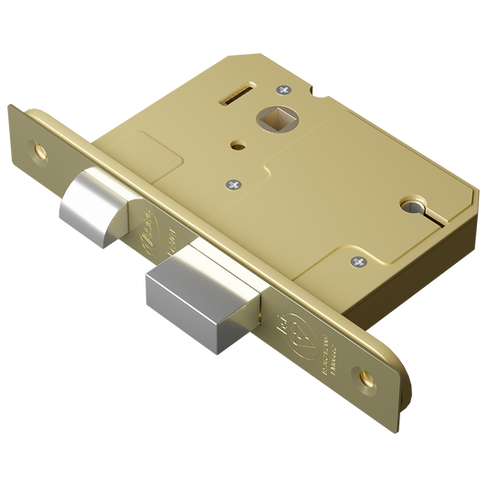 ASEC BS 5 Lever British Standard Sashlock - 76mm PB KD Boxed