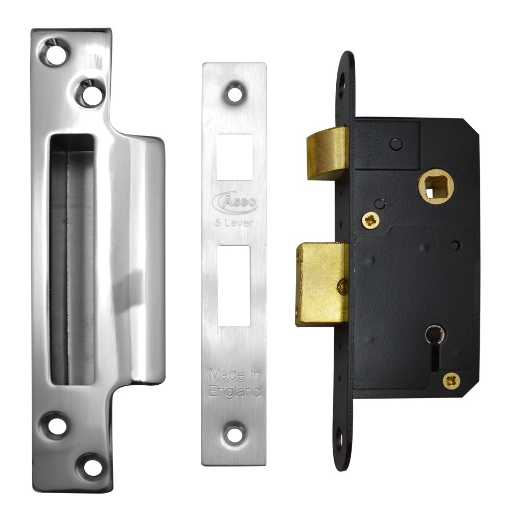 ASEC AS5512 50mm 5 Lever Sashlock - 50mm SS KD Boxed