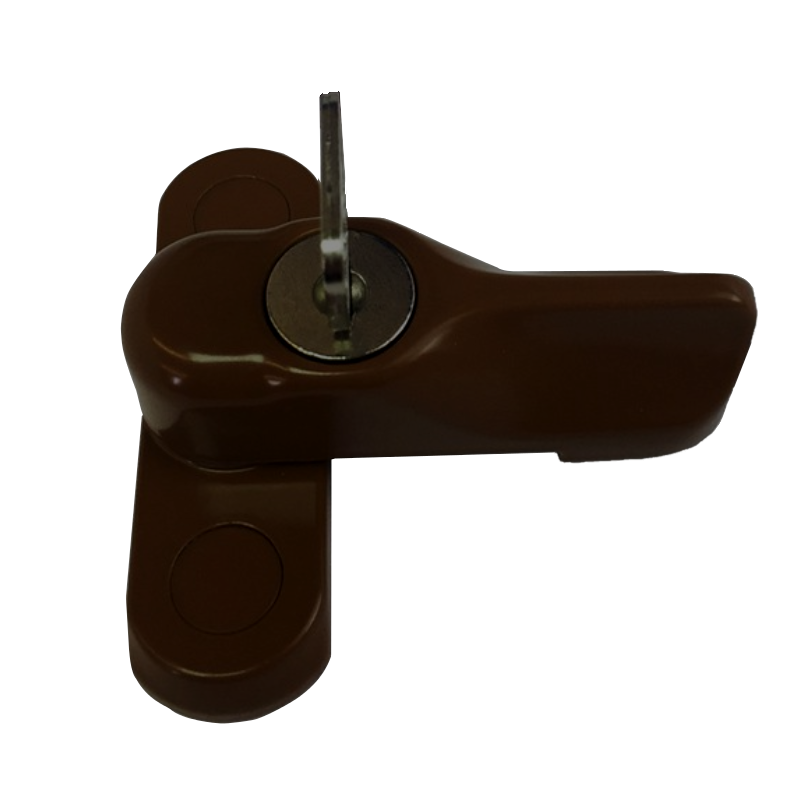 ASEC Locking Sash Stopper for Timber & GRP Doors / Windows - Brown