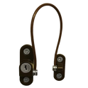 ASEC 200mm British Standard Mini Locking Cable Window Restrictor - Dark Brown