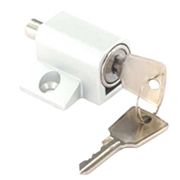 ASEC Patio Door & Window Lock Cylinder - White KD