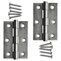 ASEC 75mm Button Tip Butt Hinges - Satin Chrome