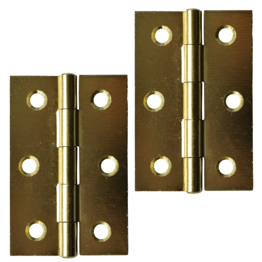 ASEC Steel Butt Hinges - 75mm Electro Brass