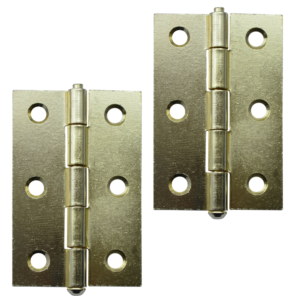 ASEC 75mm Loose Pin Butt Hinges - Electro Brass