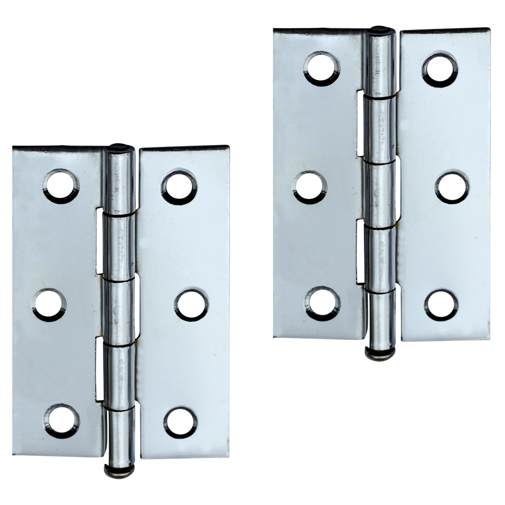 ASEC 75mm Loose Pin Butt Hinges - Polished Chrome