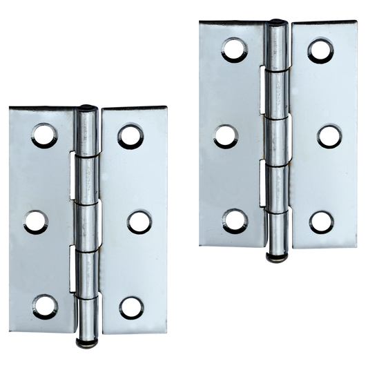 ASEC 75mm Loose Pin Butt Hinges - Polished Chrome