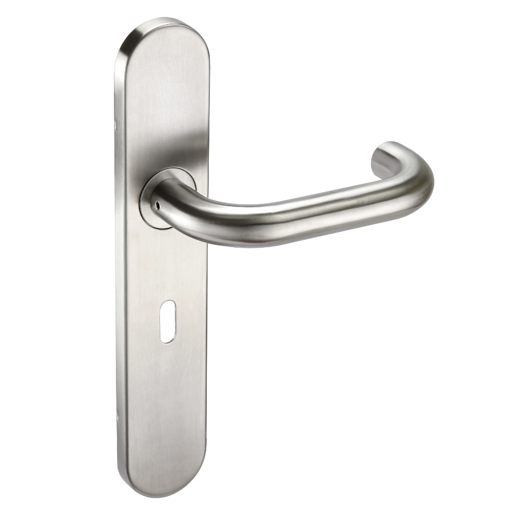 ASEC Radius Backplate Lever Furniture DDA - Lever Lock