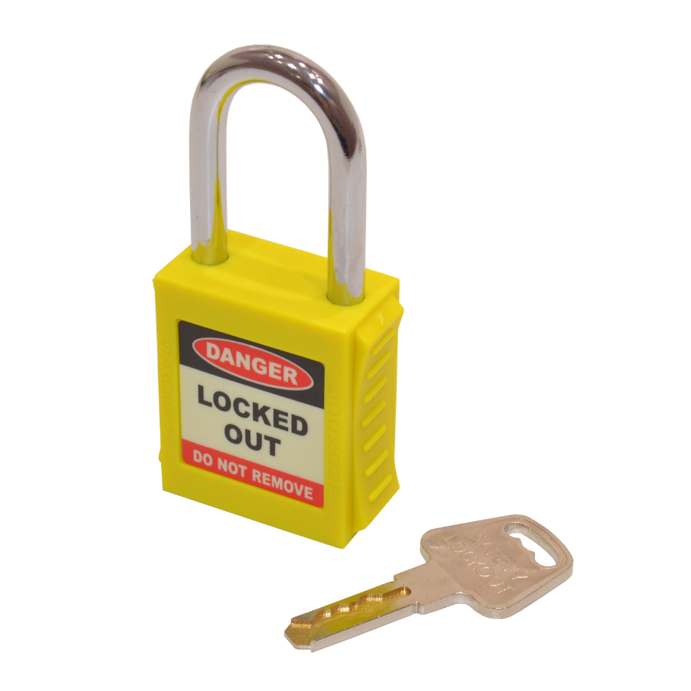 ASEC Safety Lockout Tagout Padlock - Yellow