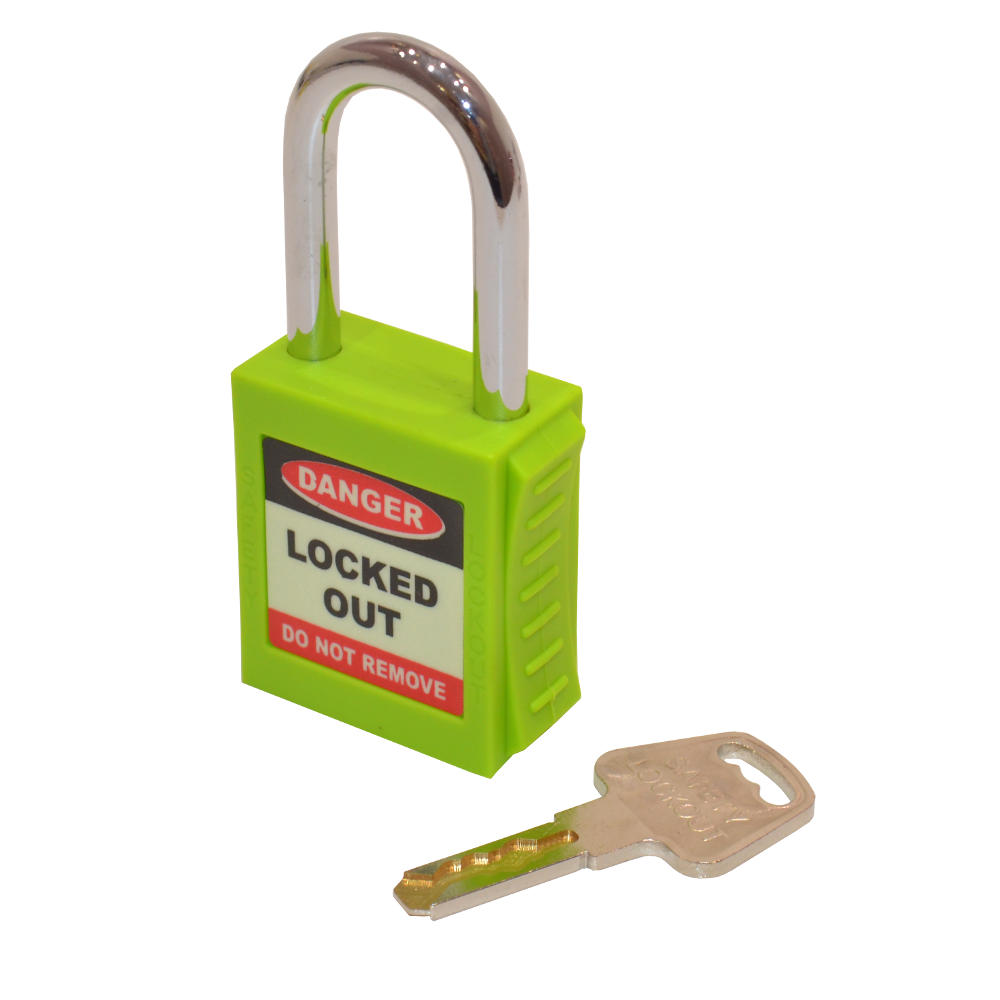 ASEC Safety Lockout Tagout Padlock - Green