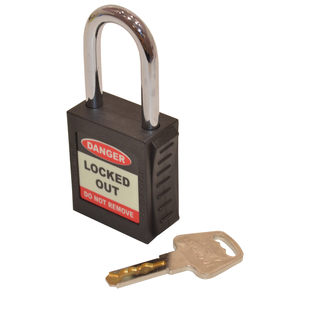 ASEC Safety Lockout Tagout Padlock - Black