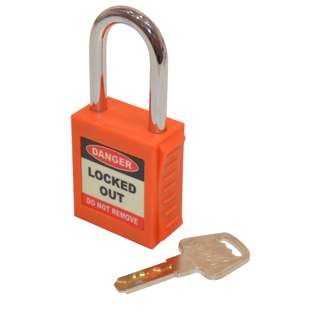 ASEC Safety Lockout Tagout Padlock - Orange