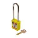 ASEC Safety Lockout Tagout Padlock Long Shackle - Yellow