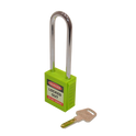ASEC Safety Lockout Tagout Padlock Long Shackle - Green