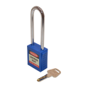 ASEC Safety Lockout Tagout Padlock Long Shackle - Blue