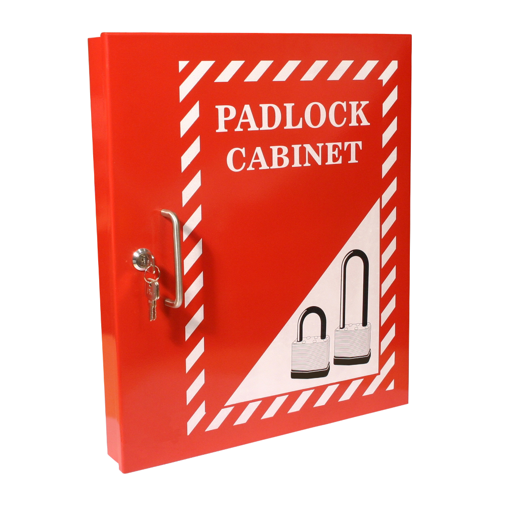 ASEC Lockout Tagout Padlock Cabinet - Red