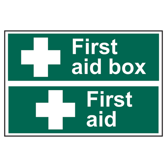 ASEC First Aid Box Sign 300mm x 200mm - 300mm x 200mm