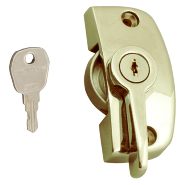 ASEC Window Pivot Lock - Gold Locking Without Keep