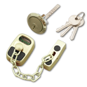 ASEC Door Chain with External Cylinder - Gold