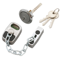 ASEC Door Chain with External Cylinder - White