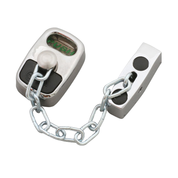 ASEC Door Chain with Fixing Kit - Chrome