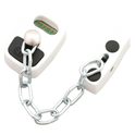ASEC Door Chain with Fixing Kit - White