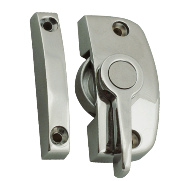 ASEC Window Pivot Lock - Brushed Silver Non-Locking With 8.5mm Keep
