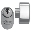 ASEC 5-Pin Oval Key & Turn Cylinder - 60mm 30/T30 (25/10/T25) KD NP