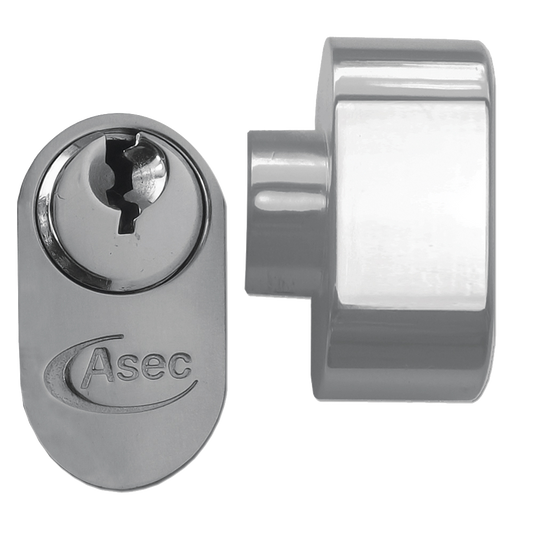 ASEC 5-Pin Oval Key & Turn Cylinder - 70mm 35/T35 (30/10/T30) KD NP