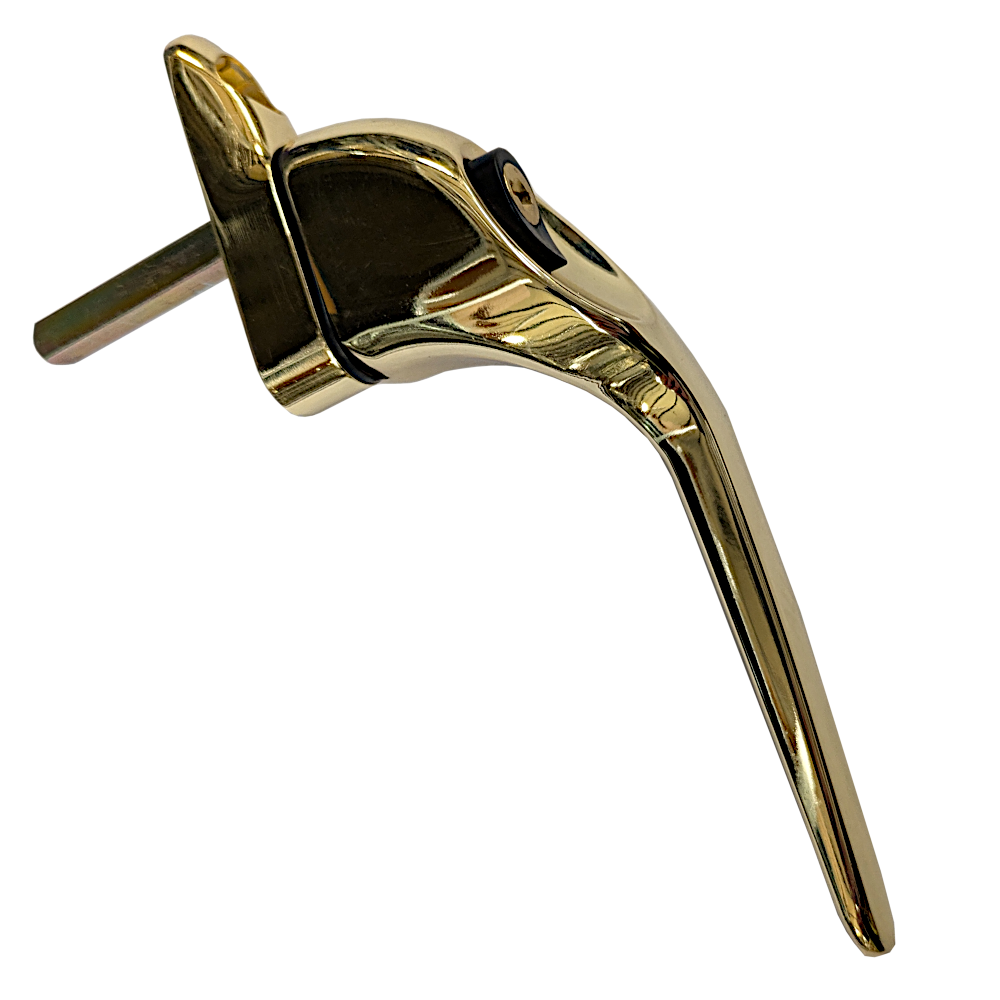 ASEC Offset Window Handle - RH Gold (Polished)