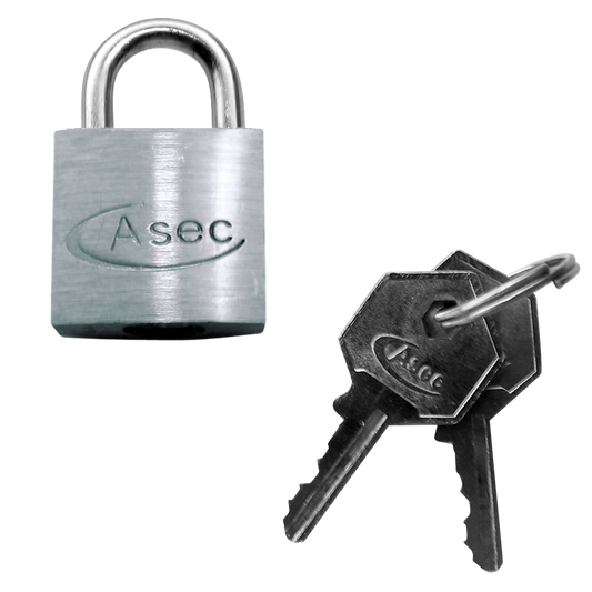 ASEC KD Open Shackle Chrome Finish Padlock - 50mm KD Visi