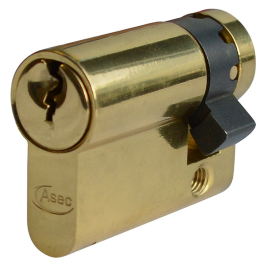 Asec Euro Half Cylinder With Adjustable Cam - 5 Pin - 45mm (35/10) PB