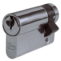 Asec Euro Half Cylinder With Adjustable Cam - 6 Pin - 50mm (40/10) NP